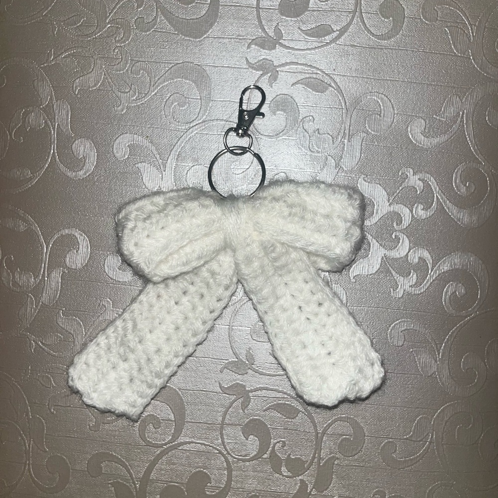 Crochet Bow Keychain